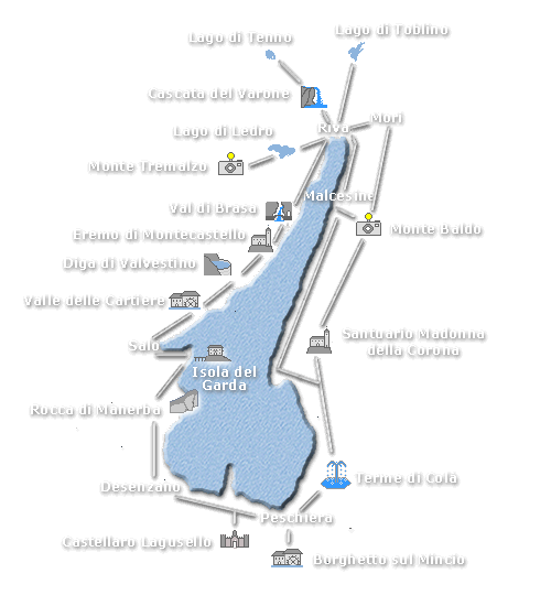 Lago di Garda mappa escursioni Lago di Garda mappa escursioni