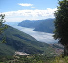 Trekking al lago di Garda veduta panoramica dalla Val di Gresta