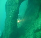 Immersione sub grotta al lago di Garda